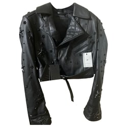 Black Leather Suit Jacket