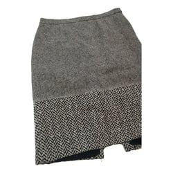Grey Wool Skirt Suit
