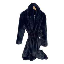 Navy Faux Fur Coat