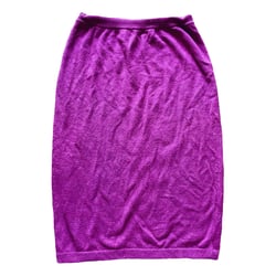 Pink Wool Mid-length Skirt