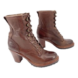 Brown Leather Up Boots