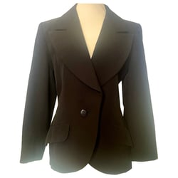 Black Wool Short Vest