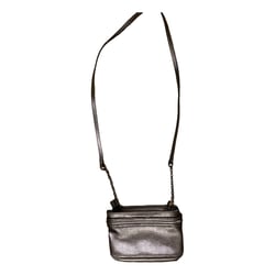 Silver Vegan Leather Crossbody Bag