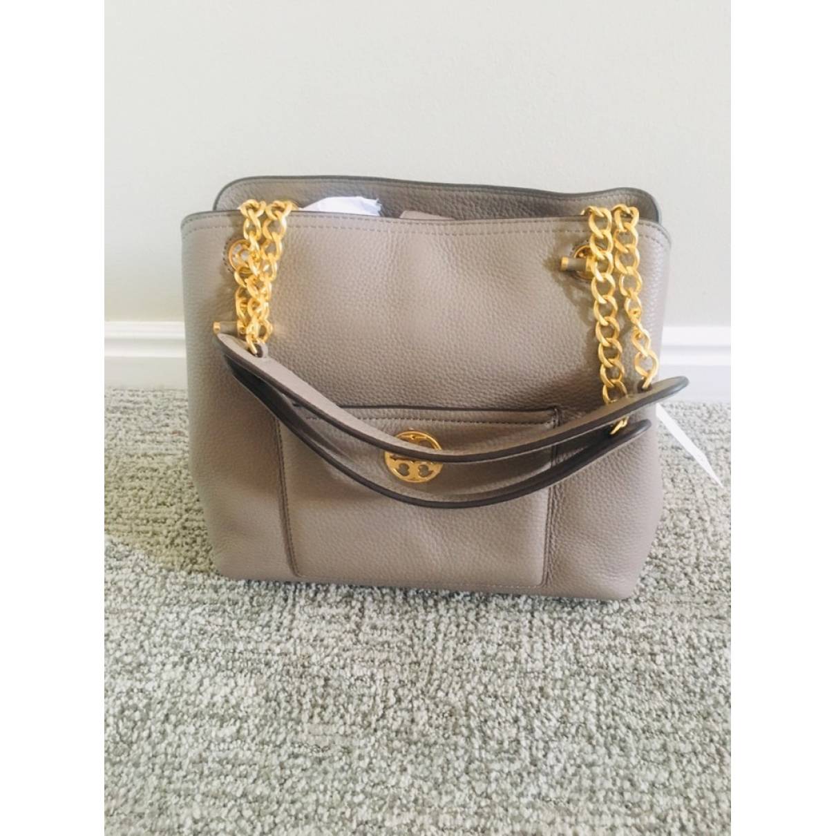 Tory Burch Grey Chelsea Slouchy Tote 