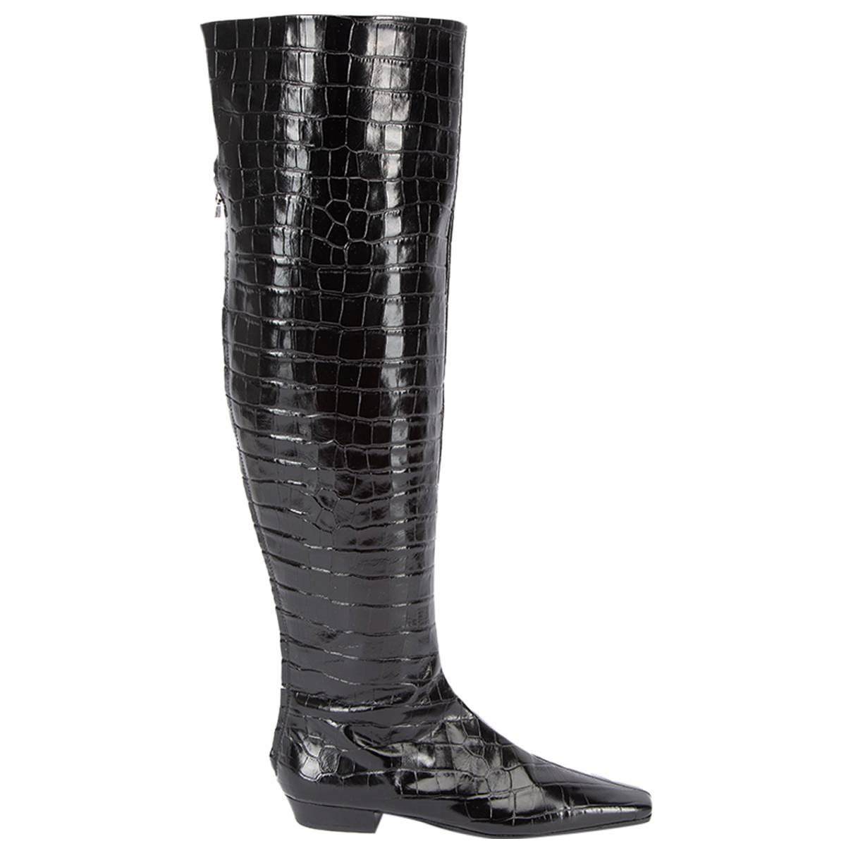 Exotic leathers boots Totême