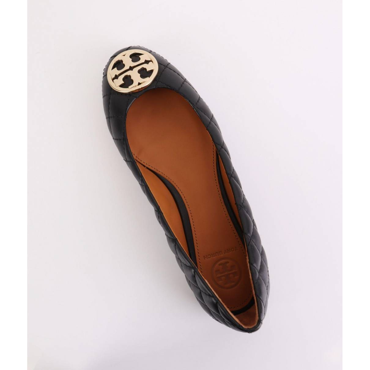 Leather ballet flats Tory Burch Black size 6 US in Leather - 24979225