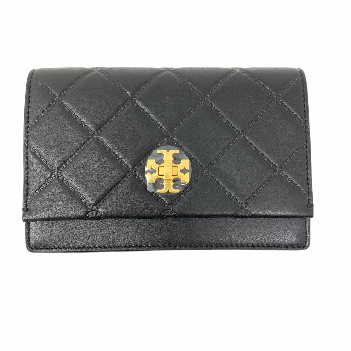 Leather clutch bag Tory Burch Black in Leather - 26709173