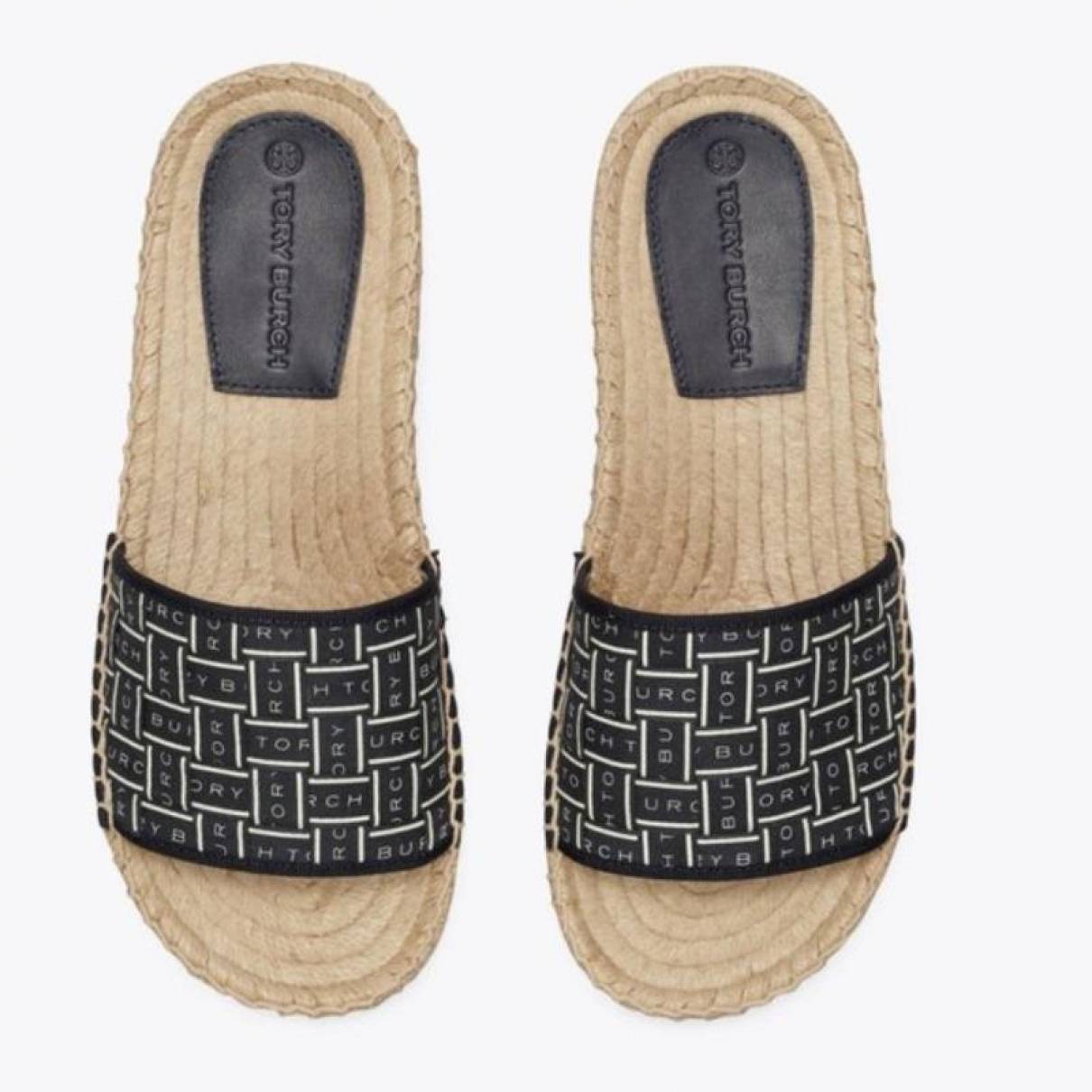 Leather espadrilles Tory Burch Black size 7 US in Leather - 27159943