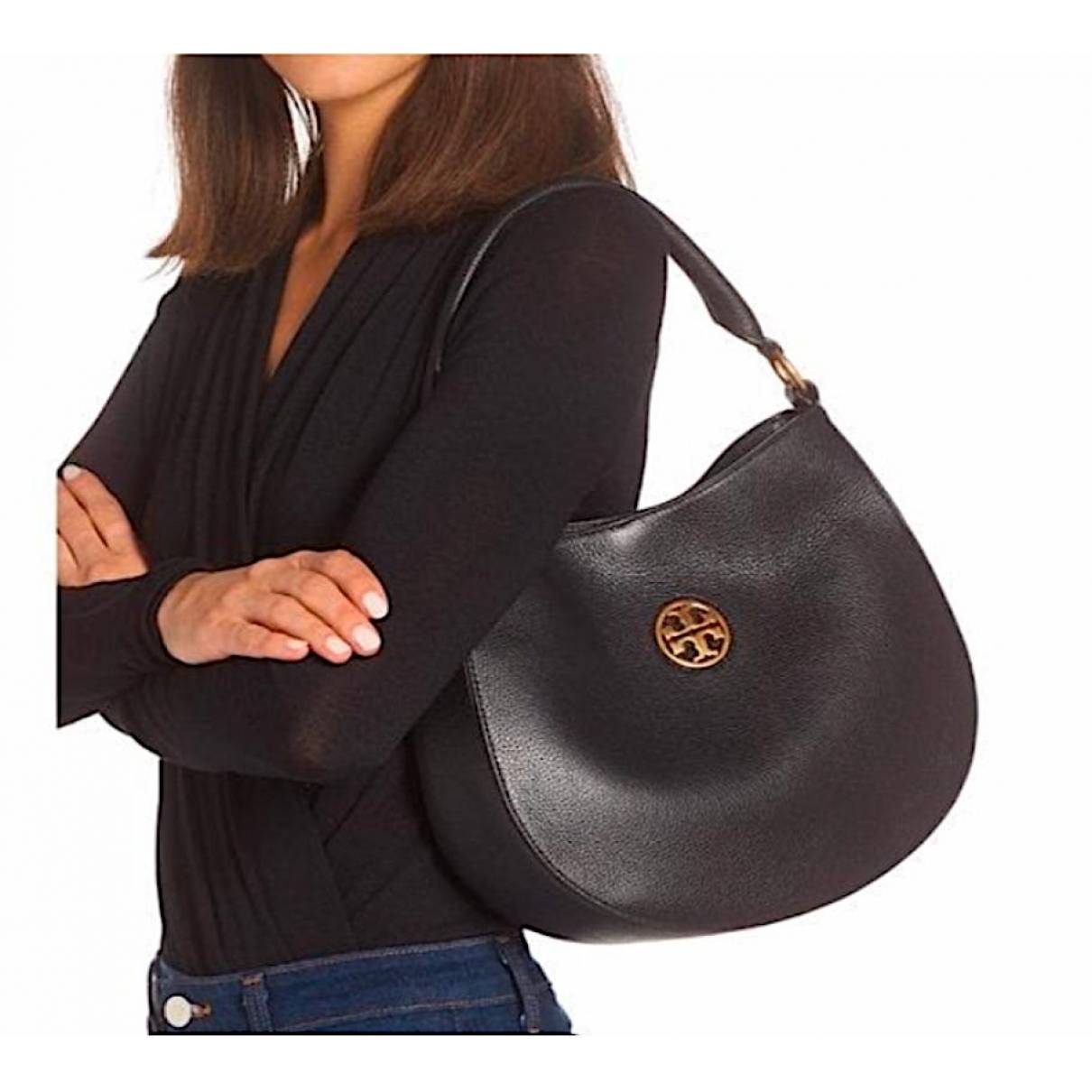 Leather handbag Tory Burch Black in Leather - 24976690