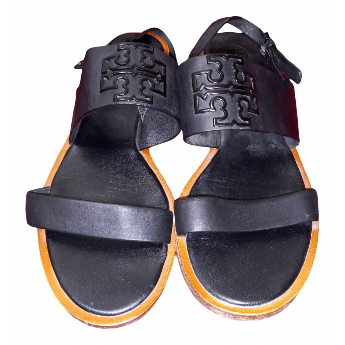 Tory Burch Black Leather Sandals 