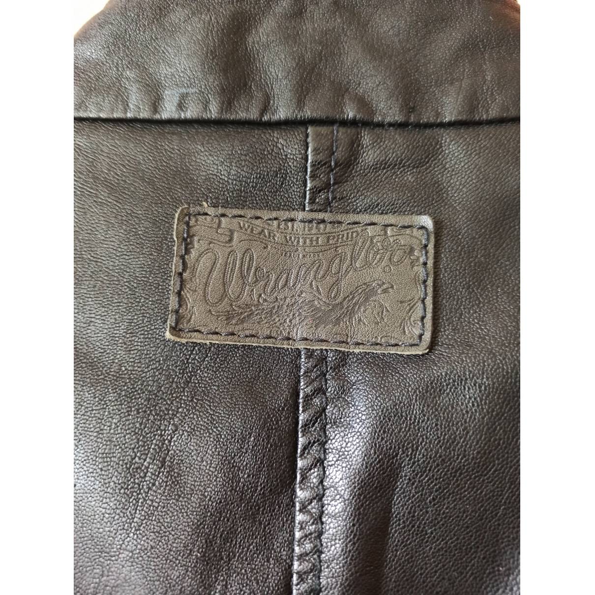 Leather jacket Wrangler Black size XL International in Leather - 25393603