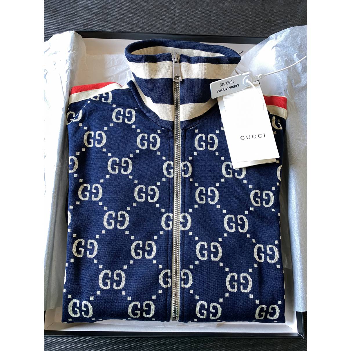 Jacket Gucci Blue size S International in Cotton - 24642916