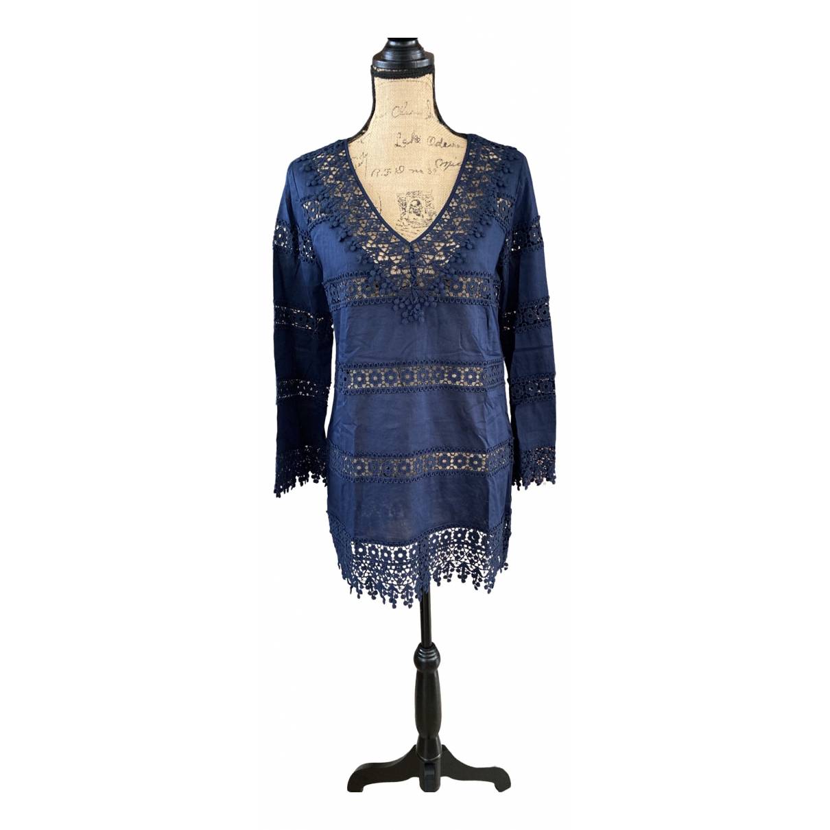 Mini dress Tory Burch Blue size XS International in Cotton - 23071694