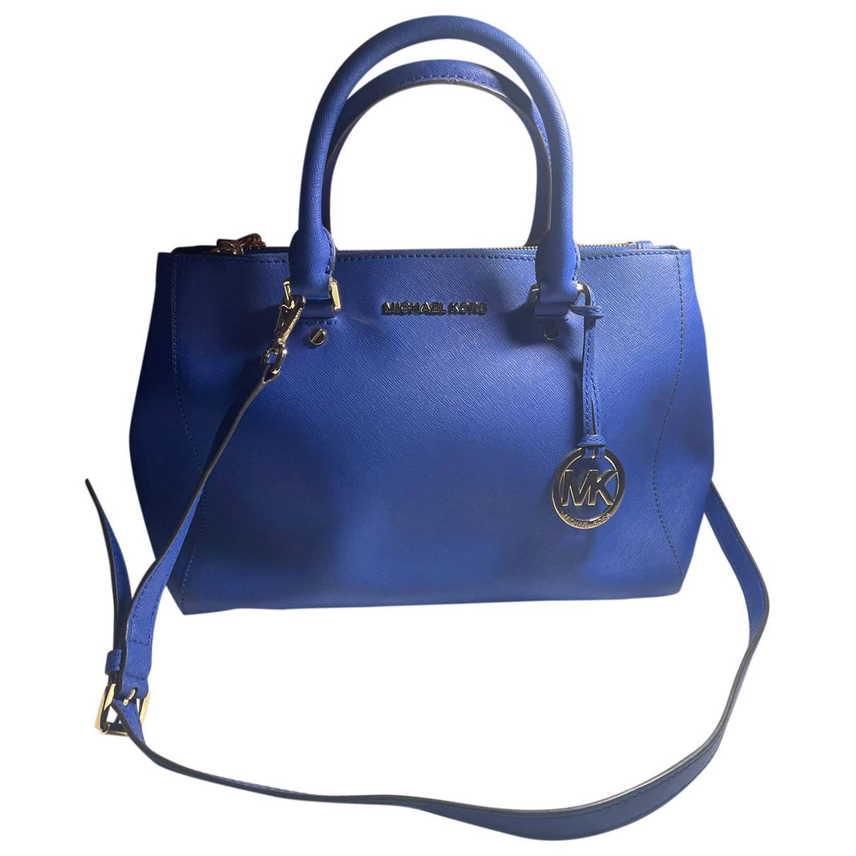 Sutton leather tote Michael Kors Blue in Leather - 20473369