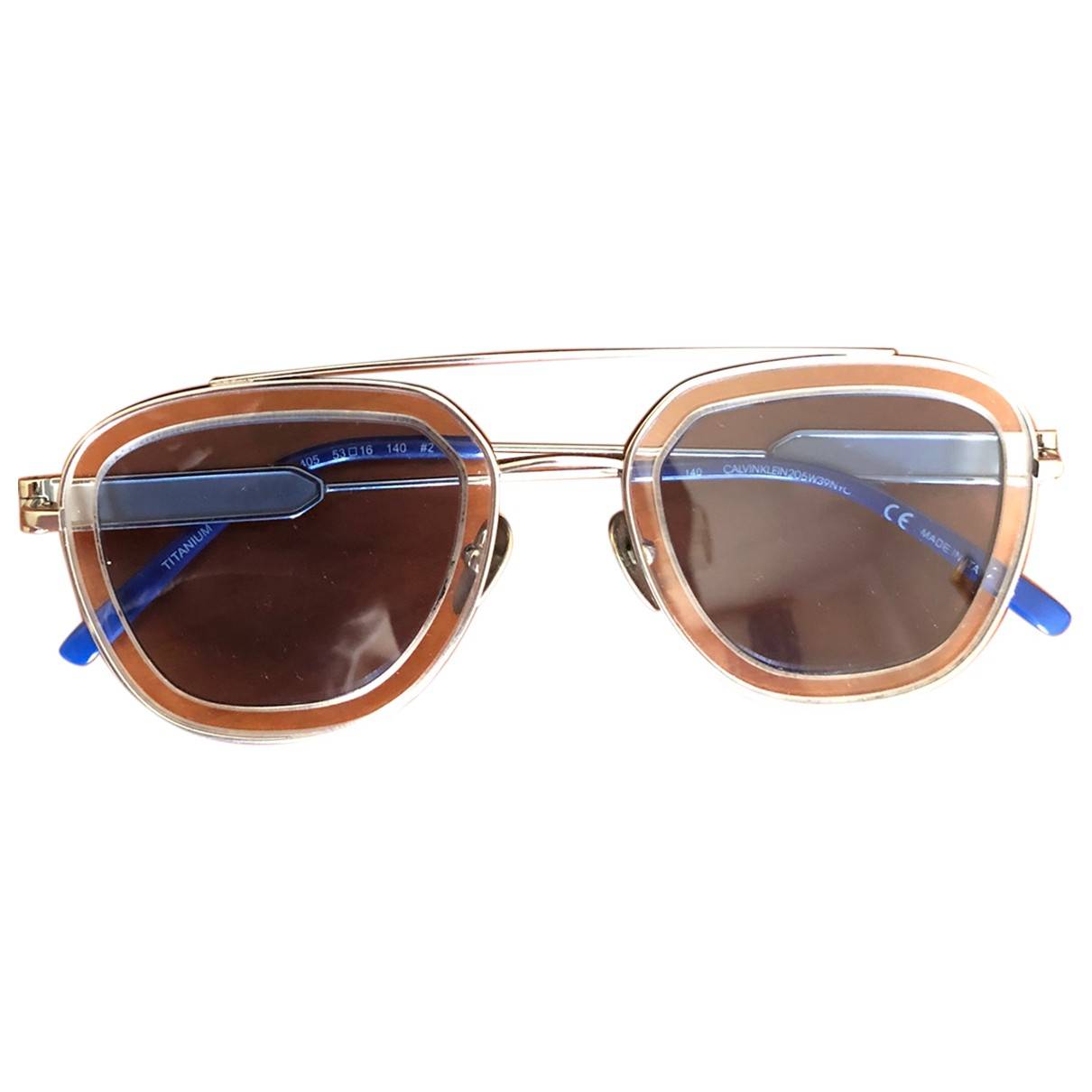 Sunglasses Calvin Klein 205W39NYC Blue in Metal - 23431731