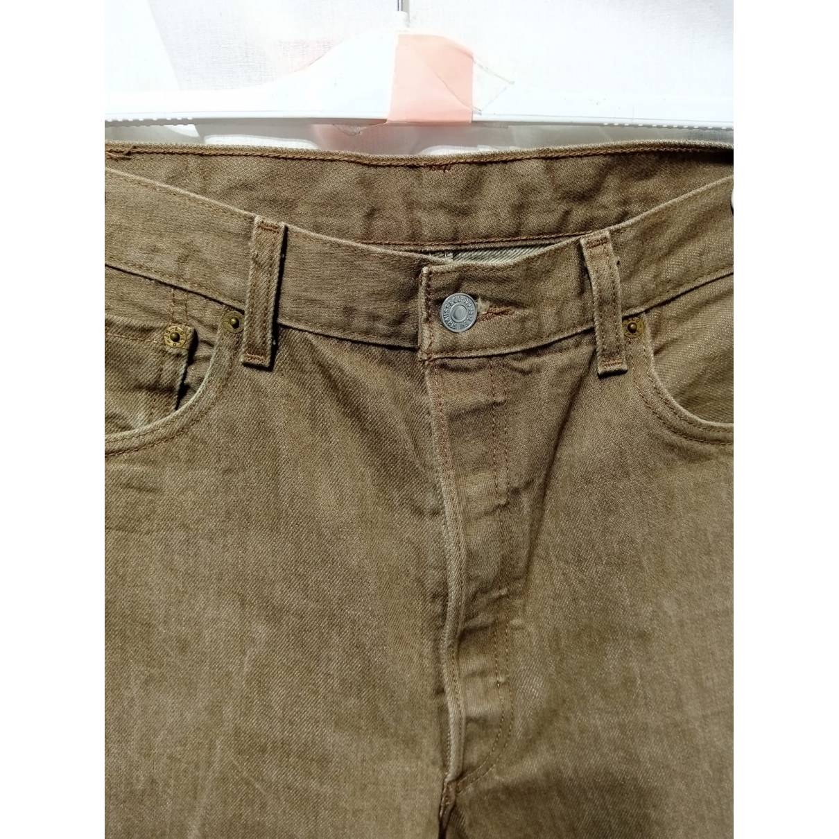 Brown cotton jeans 501 Levi's Brown size 36 US in Cotton - 15840494
