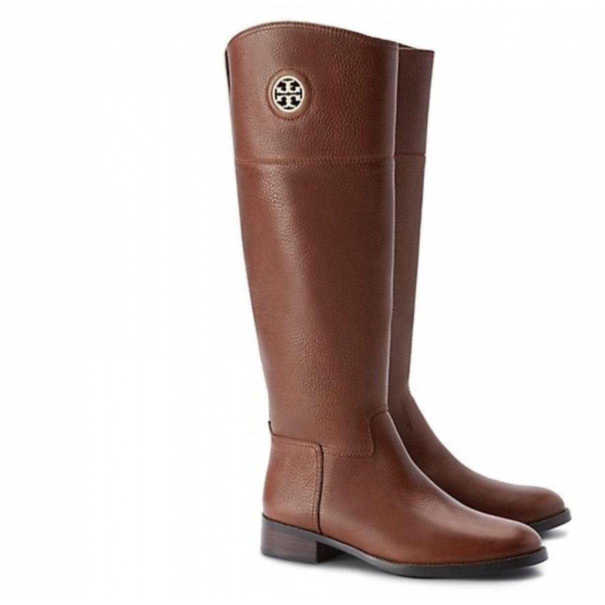 Leather boots Tory Burch Brown size  US in Leather - 25094626