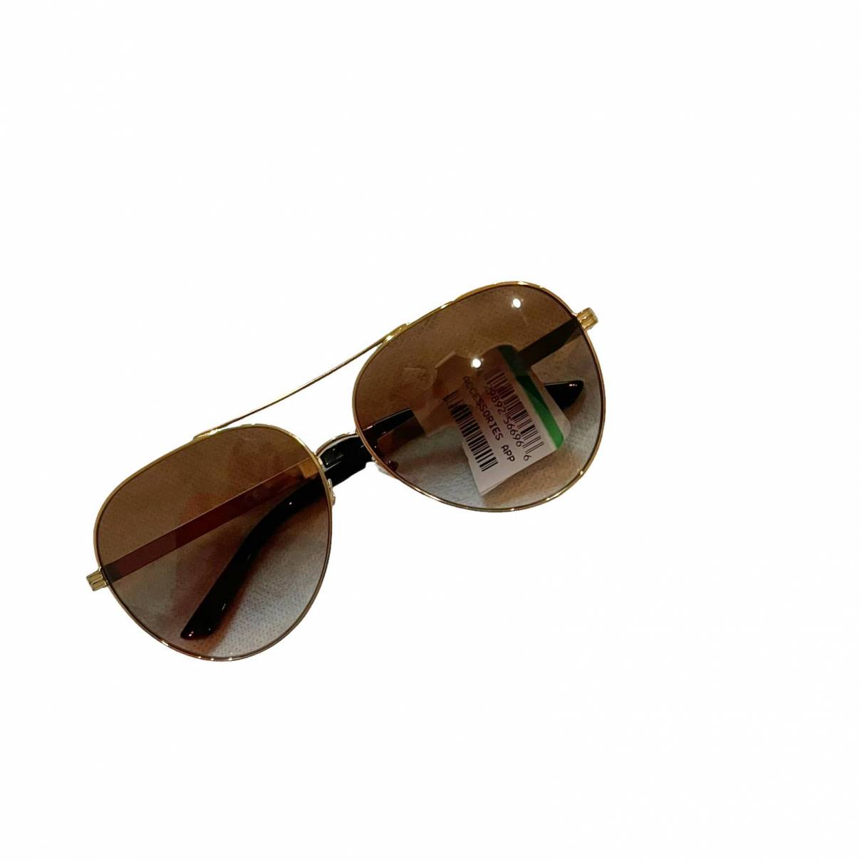 Aviator sunglasses Tory Burch Brown in Metal - 27059690