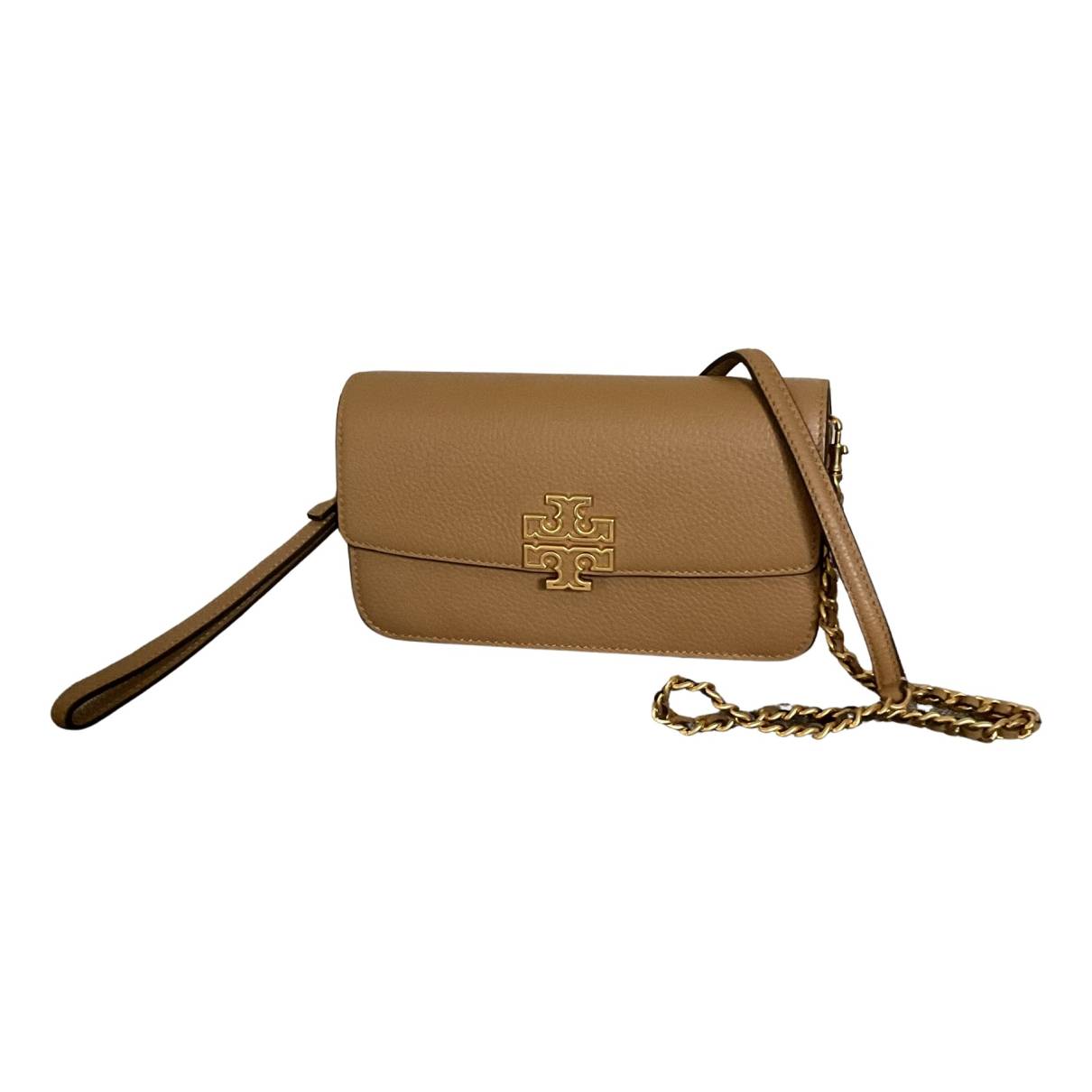 Leather crossbody bag Tory Burch Camel in Leather - 29897406