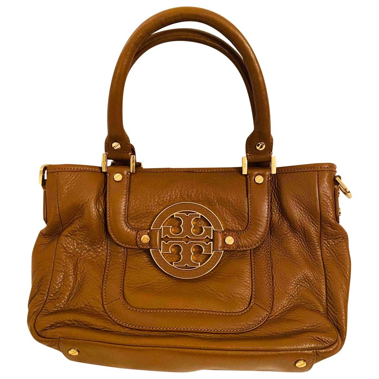 Leather crossbody bag Tory Burch Camel in Leather - 9263918