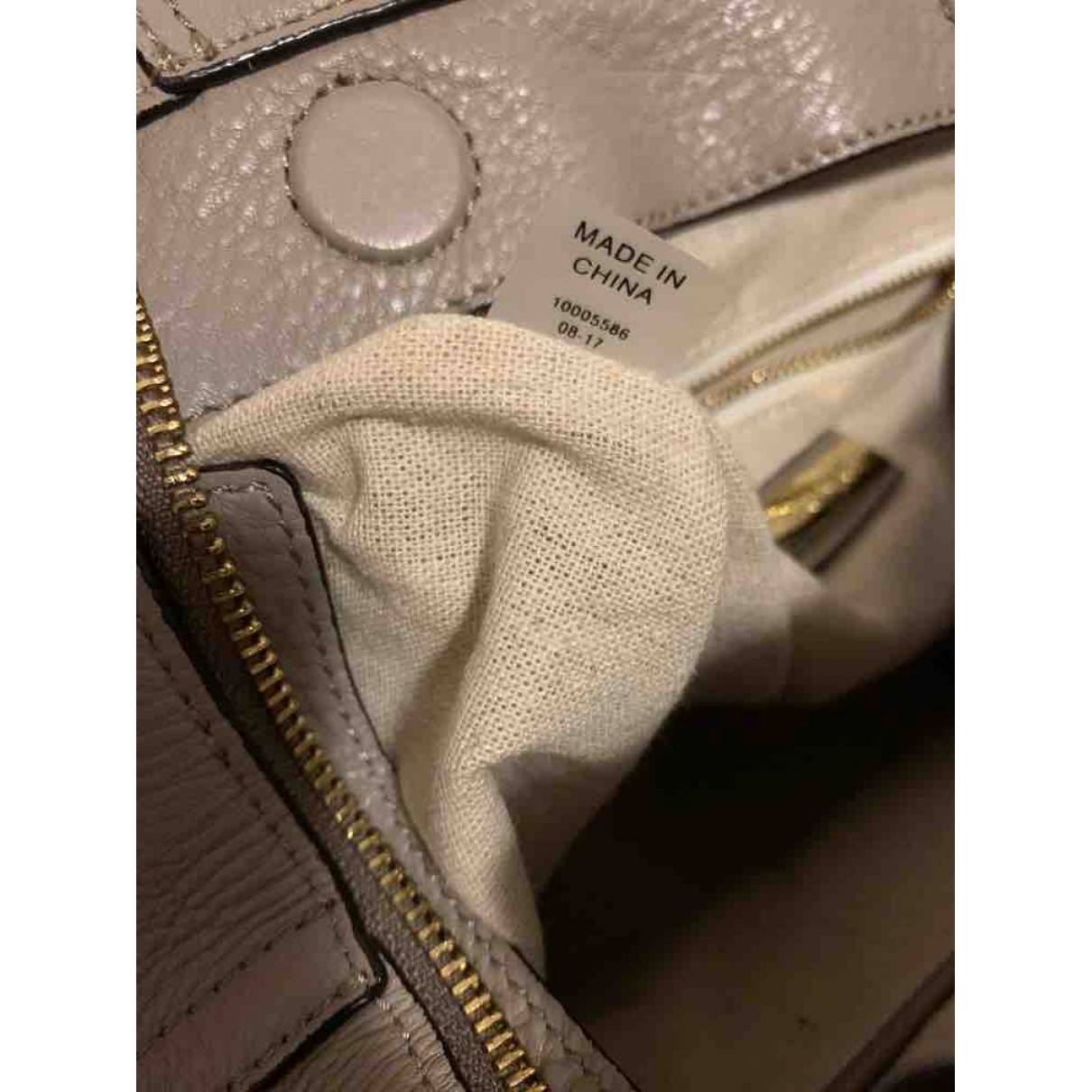 Leather crossbody bag Tory Burch Grey in Leather - 10501450