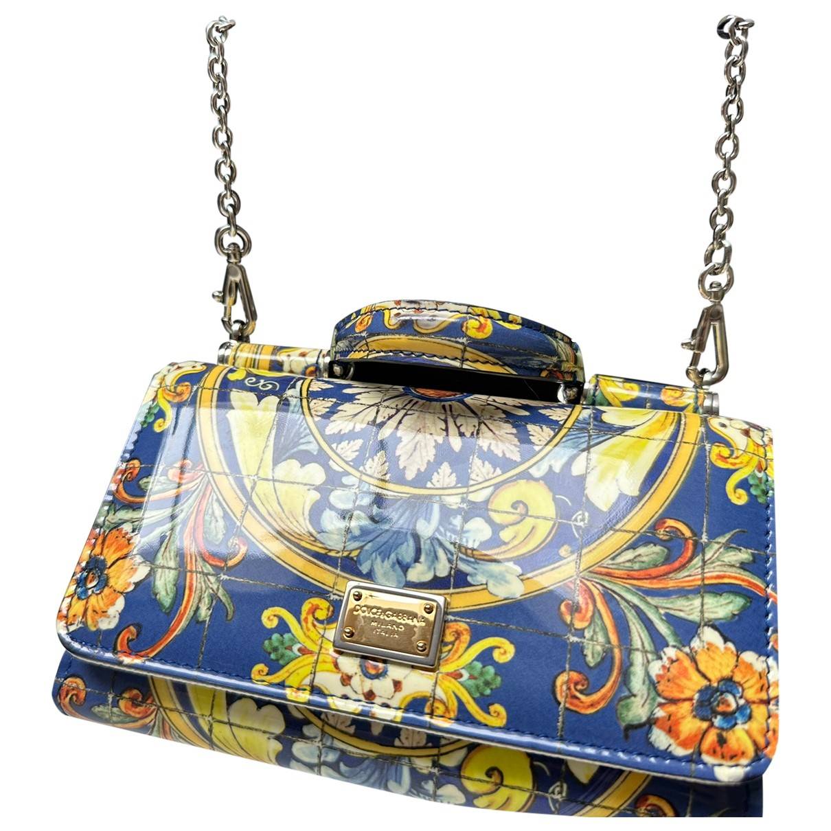 Sicily leather crossbody bag Dolce & Gabbana Multicolour in 