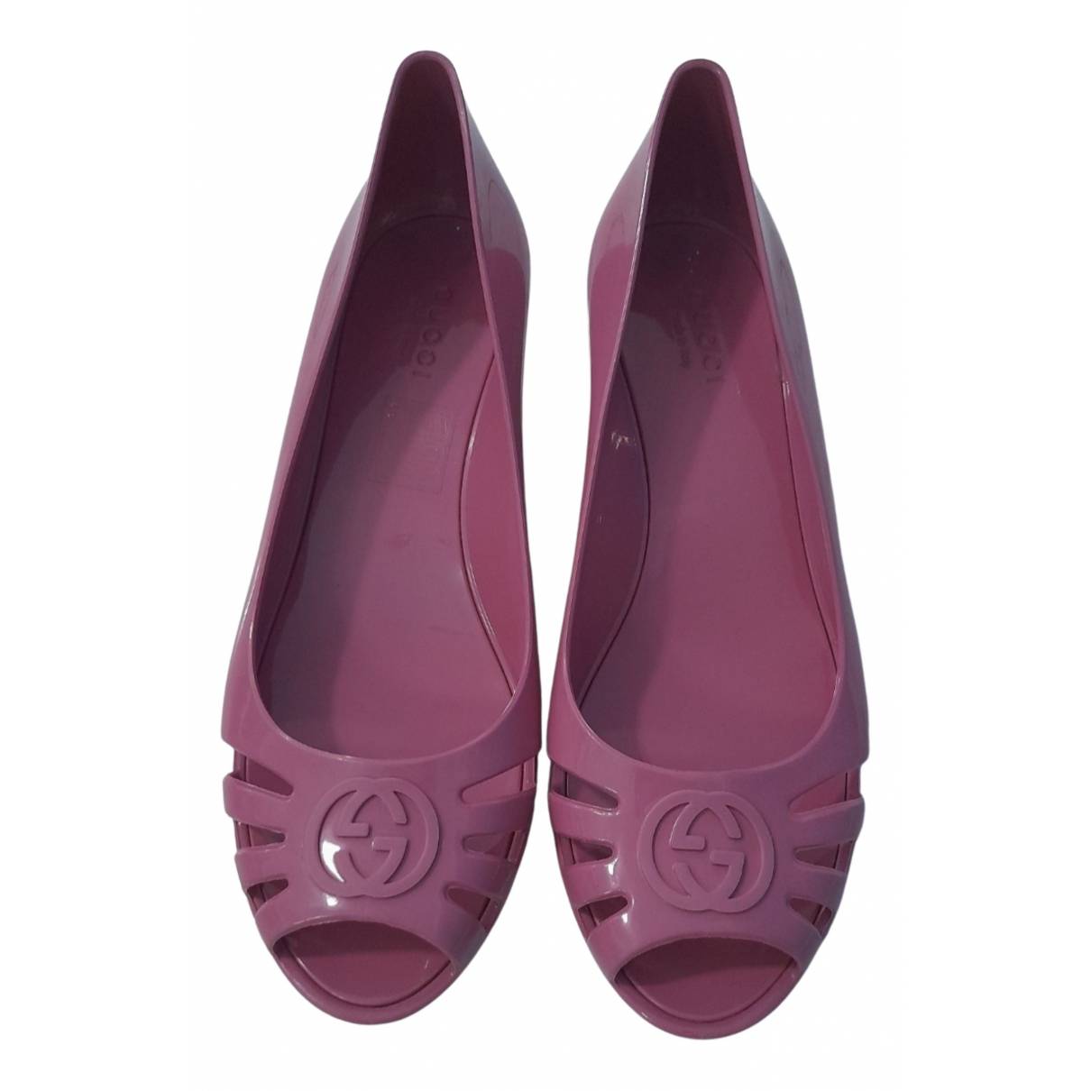 Sandals Gucci Pink size 35 EU in Rubber - 21809684