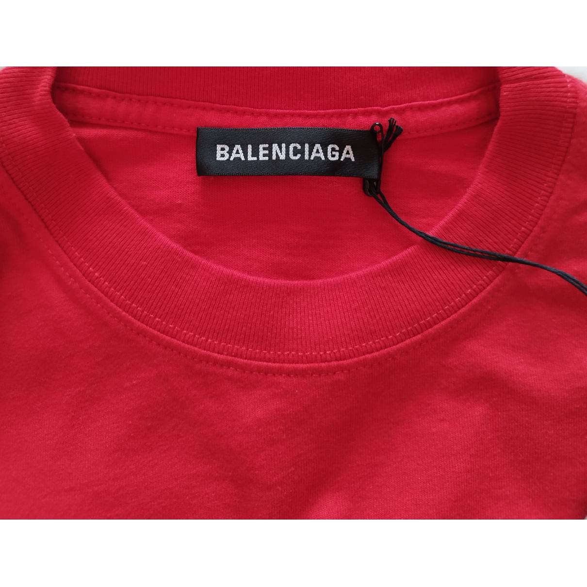 worstelen Arthur iets T-shirt Balenciaga Red size S International in Cotton - 31544272