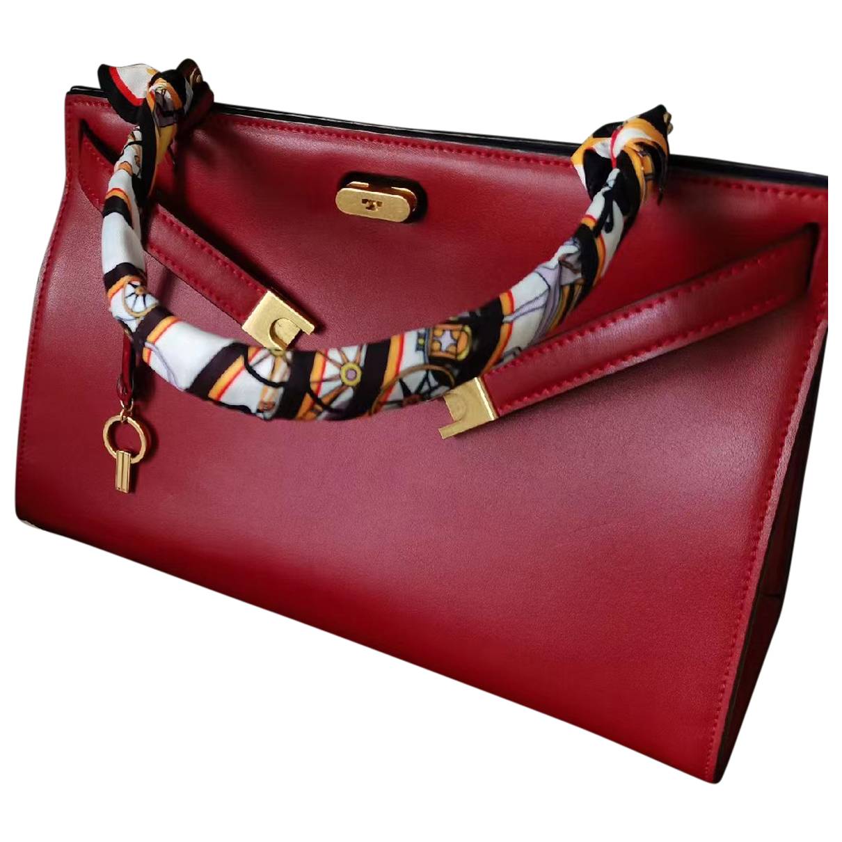 Lee radziwill petite leather satchel Tory Burch Red in Leather - 32469256