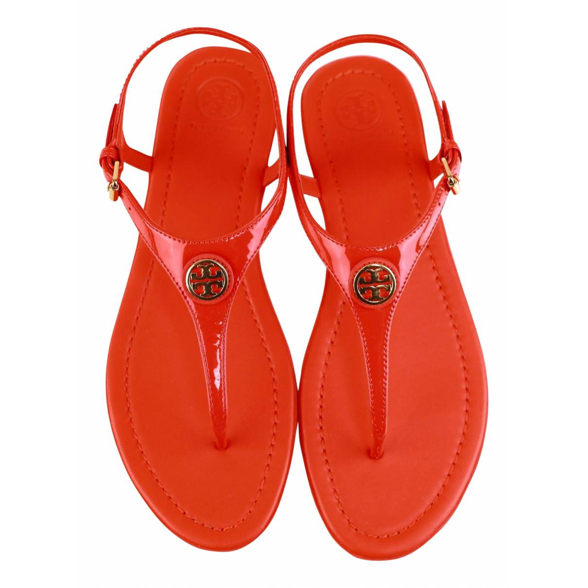 Patent leather sandals Tory Burch Red size 9 US in Patent leather - 24979558