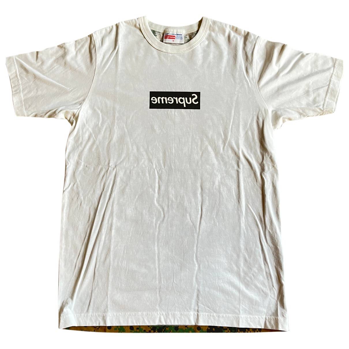 schelp Onafhankelijk handig Box logo t-shirt Supreme x Comme Des Garçons White size M International in  Cotton - 26007192