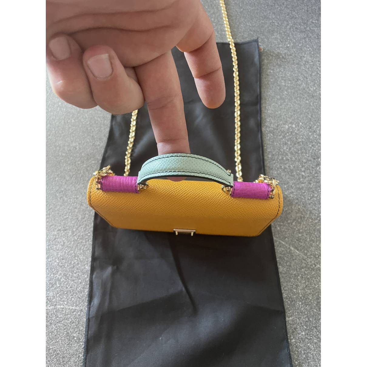 Sicily leather handbag Dolce & Gabbana Yellow in Leather - 24439725