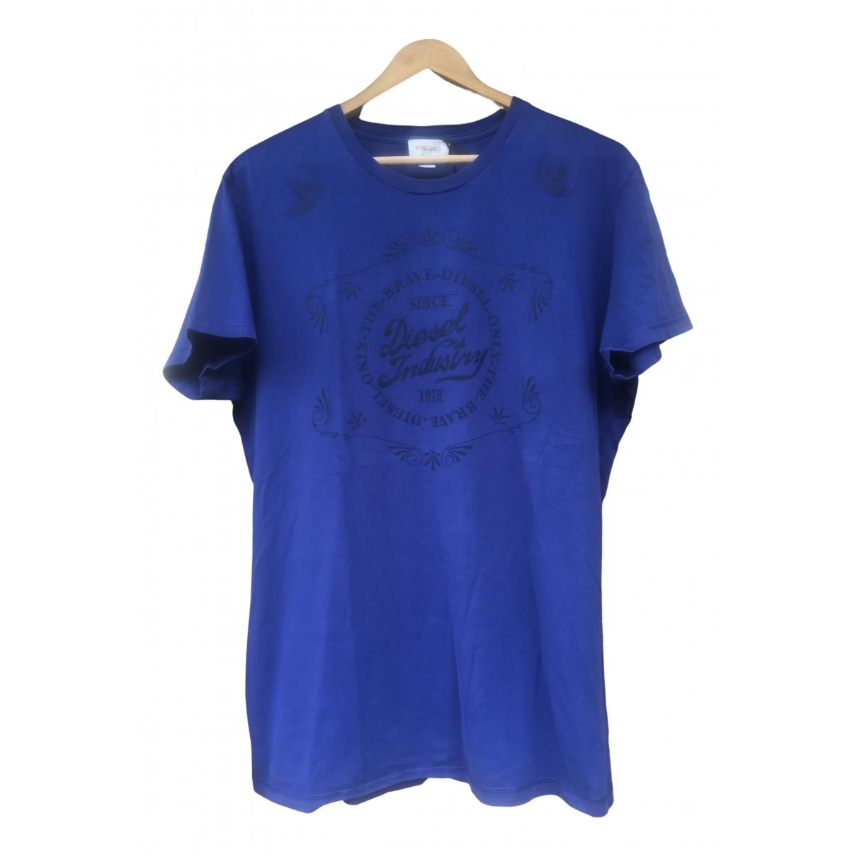 Blue Cotton T-shirt Diesel