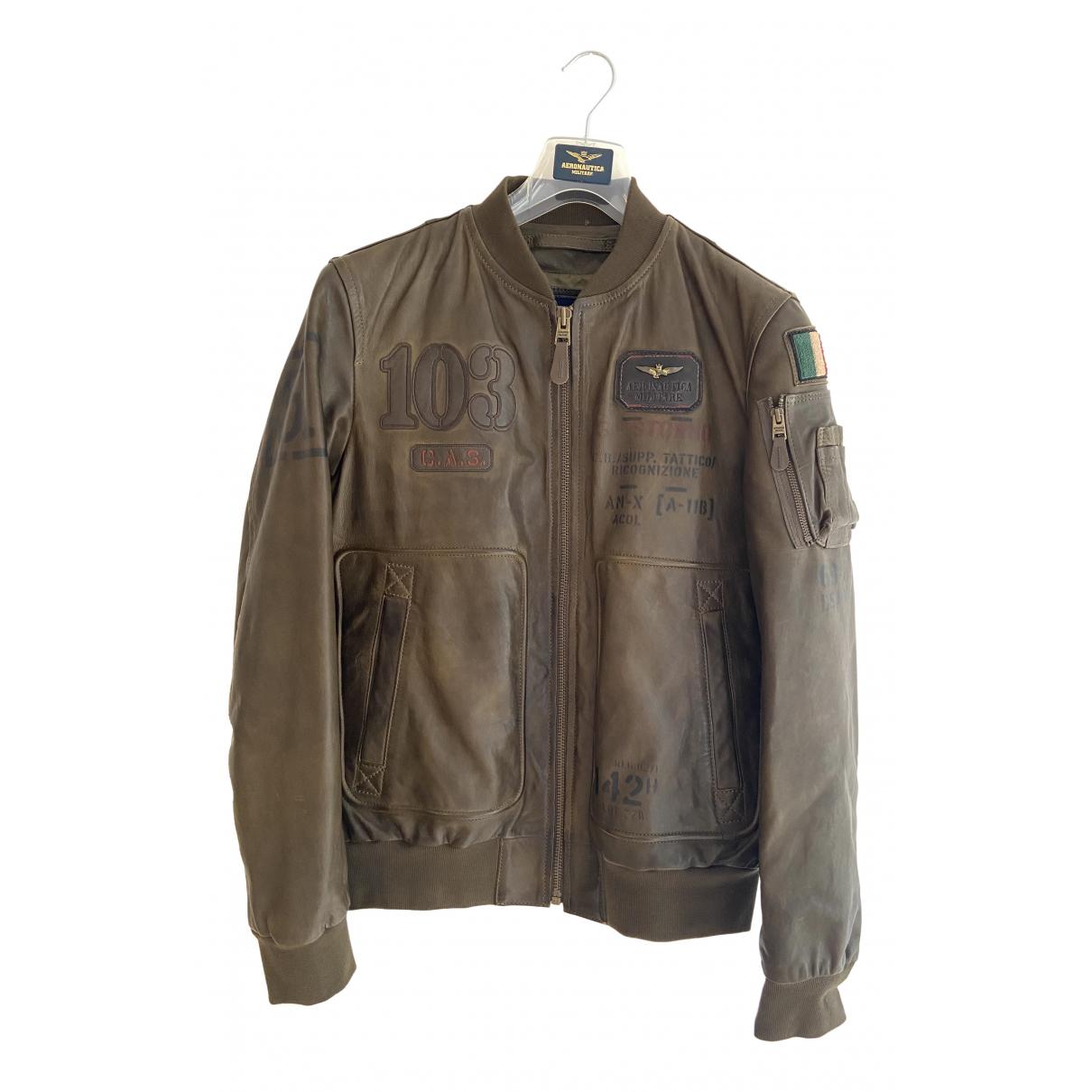 Leather jacket AERONAUTICA MILITARE