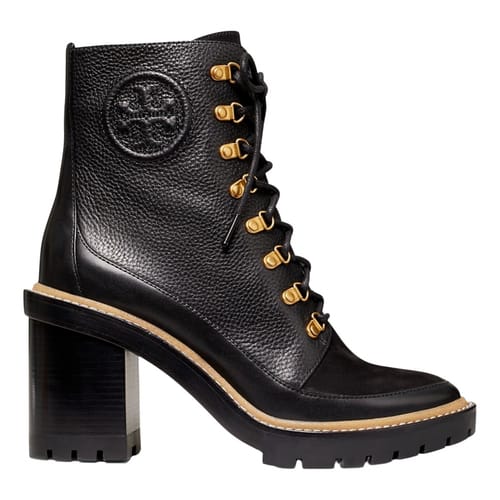 Leather ankle boots Tory Burch Black size  US in Leather - 18025948