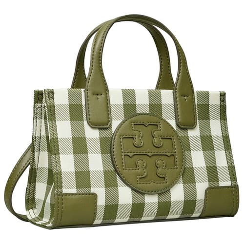 Leather tote Tory Burch Green in Leather - 29676300