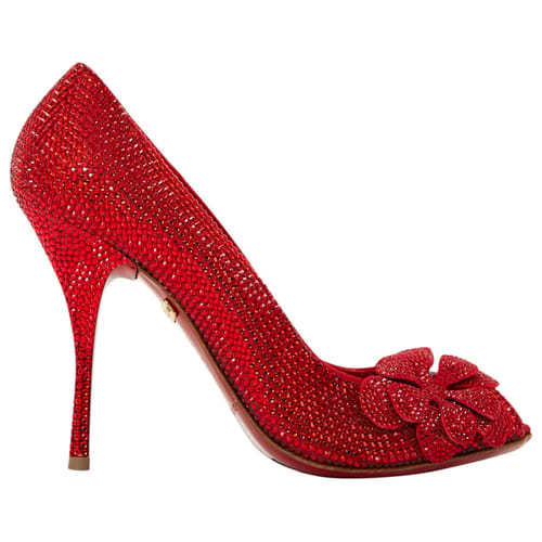 Cloth heels Gianmarco Lorenzi Red size 37.5 EU in Cloth - 6947646