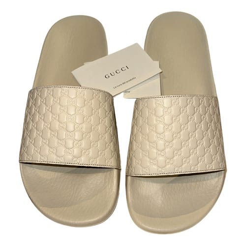 Sandals Gucci White size 8 UK in Rubber - 29576114