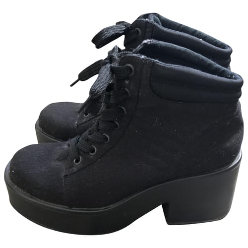 Leather Ankle Boots Vagabond Black Size 36 Eu In Leather