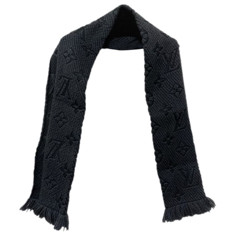 Louis Vuitton LV Logomania scarf Grey Wool ref.203604 - Joli Closet