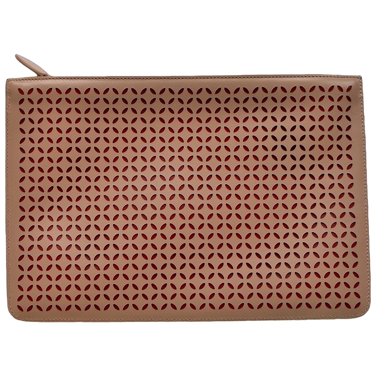 Leather clutch bag