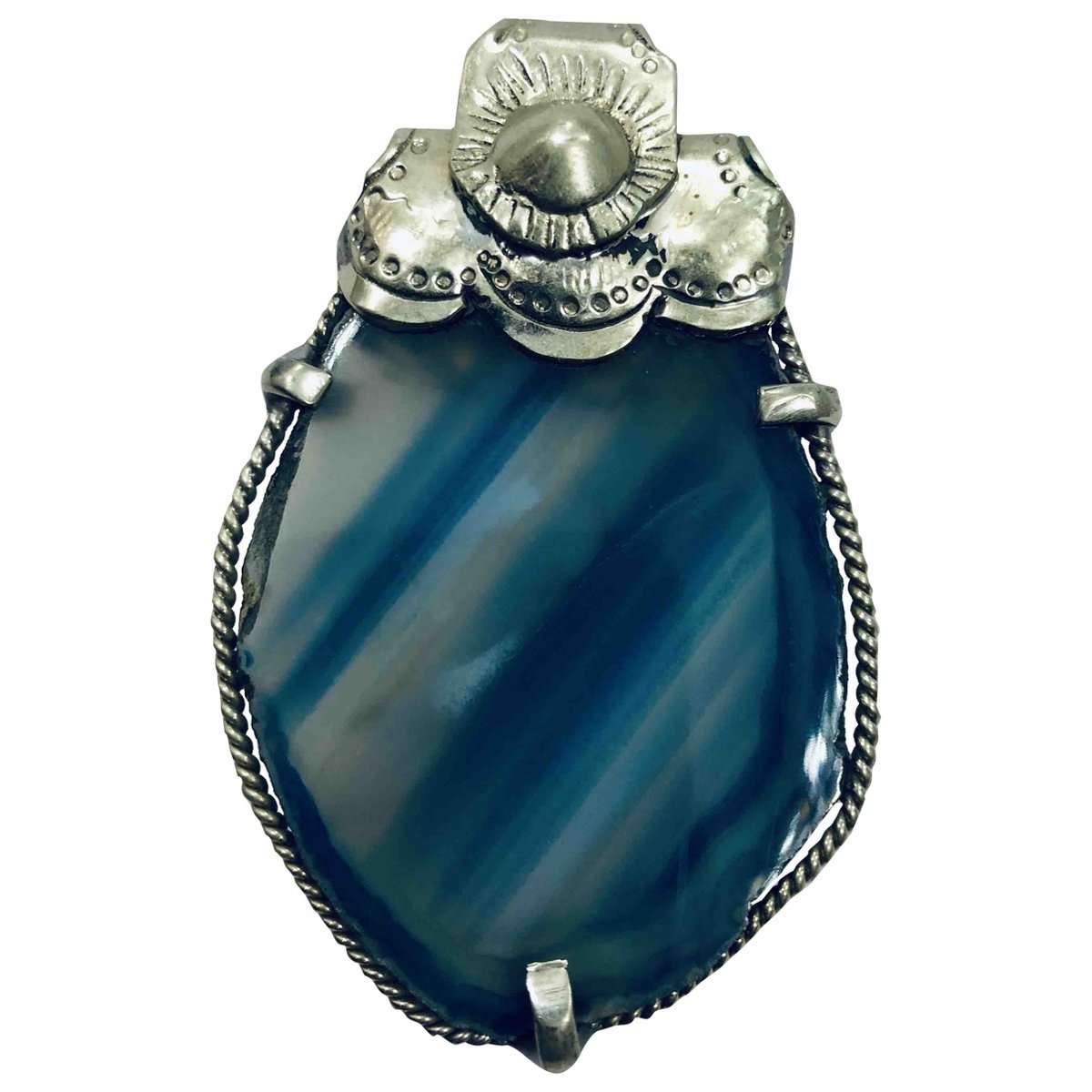 Agate silver pendant