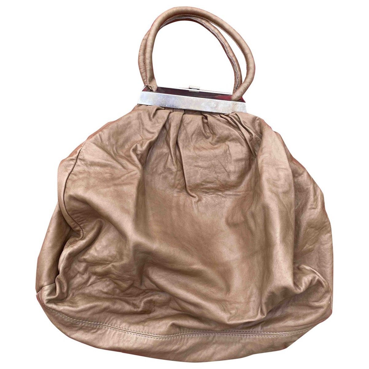 Leather clutch bag