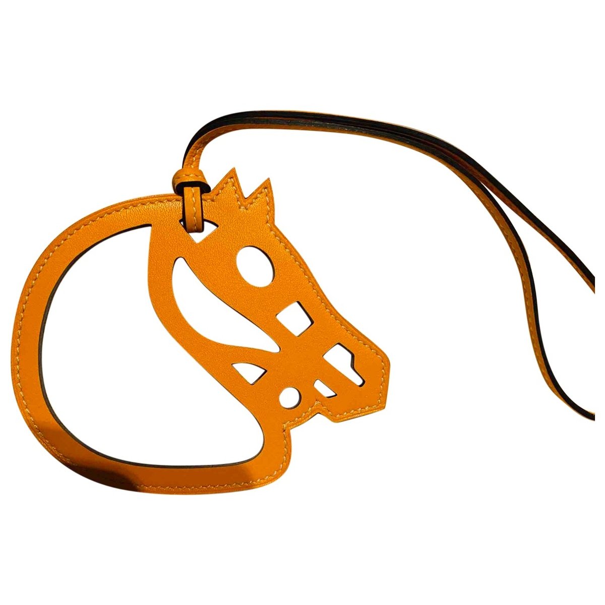 Paddock leather bag charm