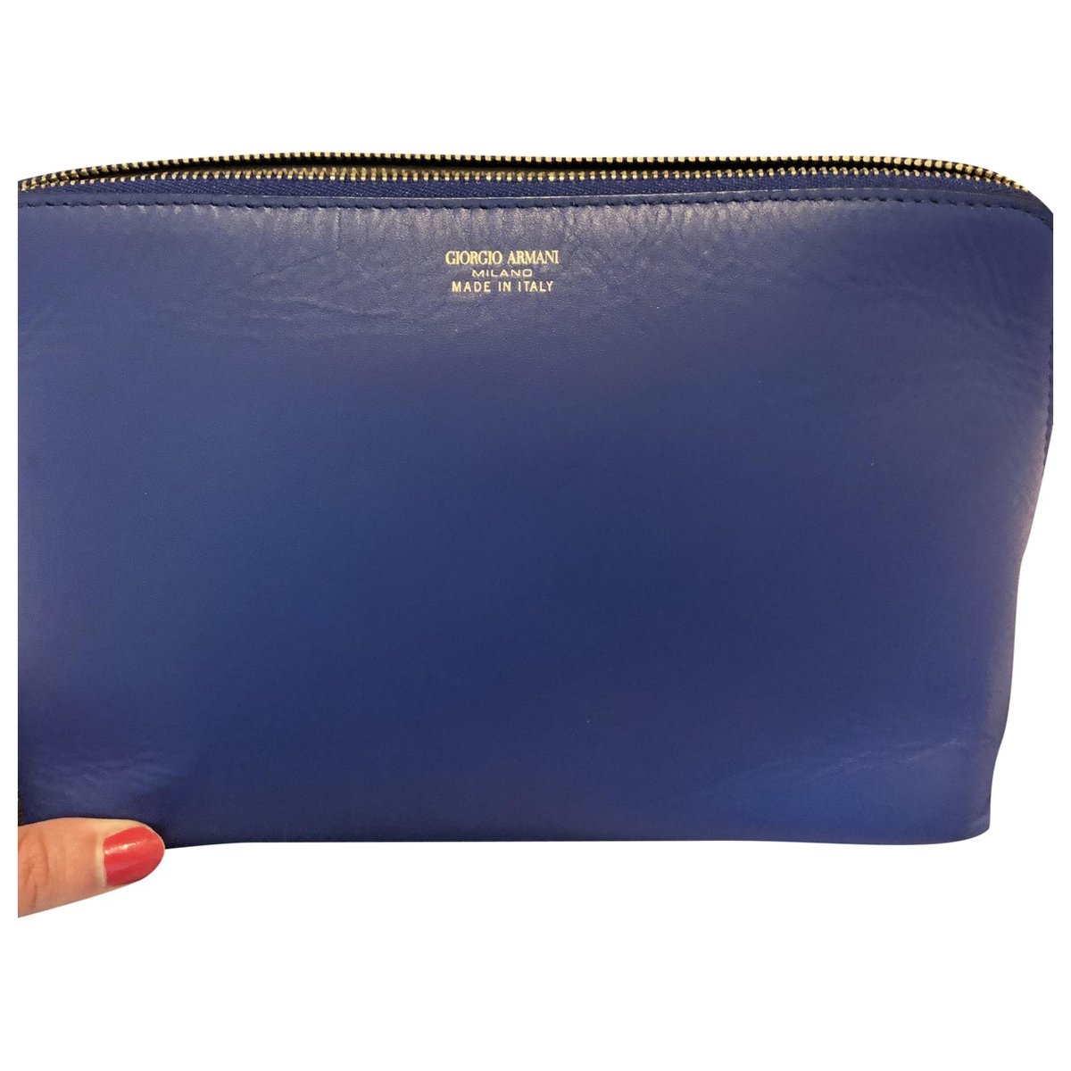 Leather clutch bag