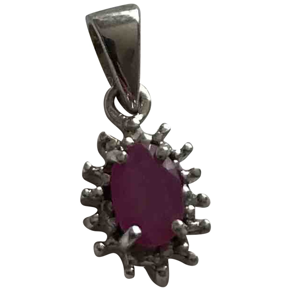 Rubis silver pendant