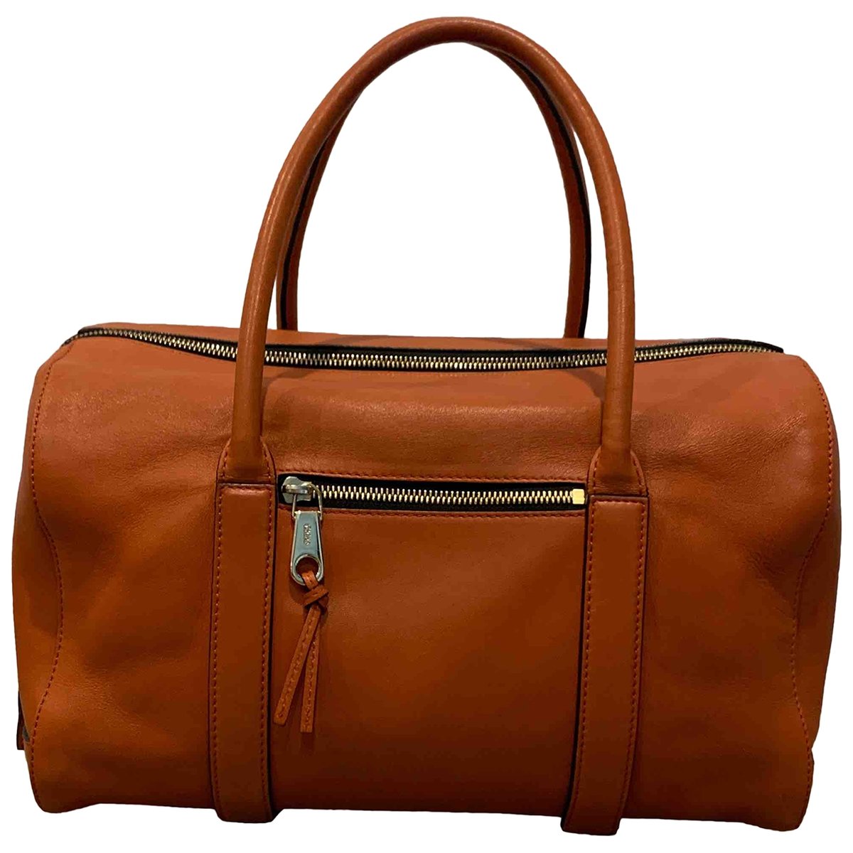 Madeleine leather bowling bag
