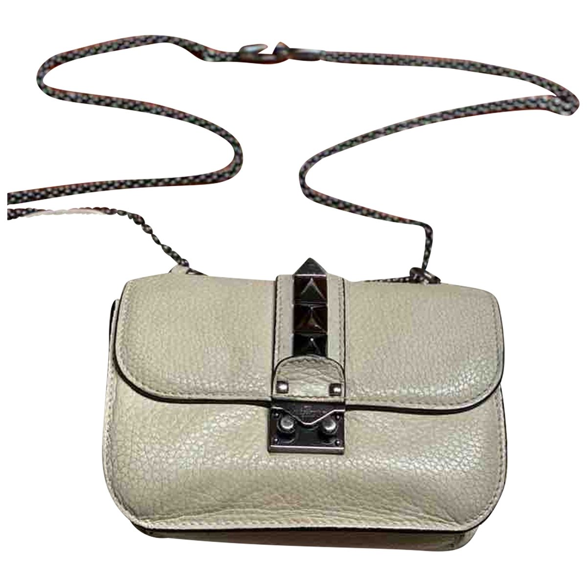 Glam Lock leather crossbody bag