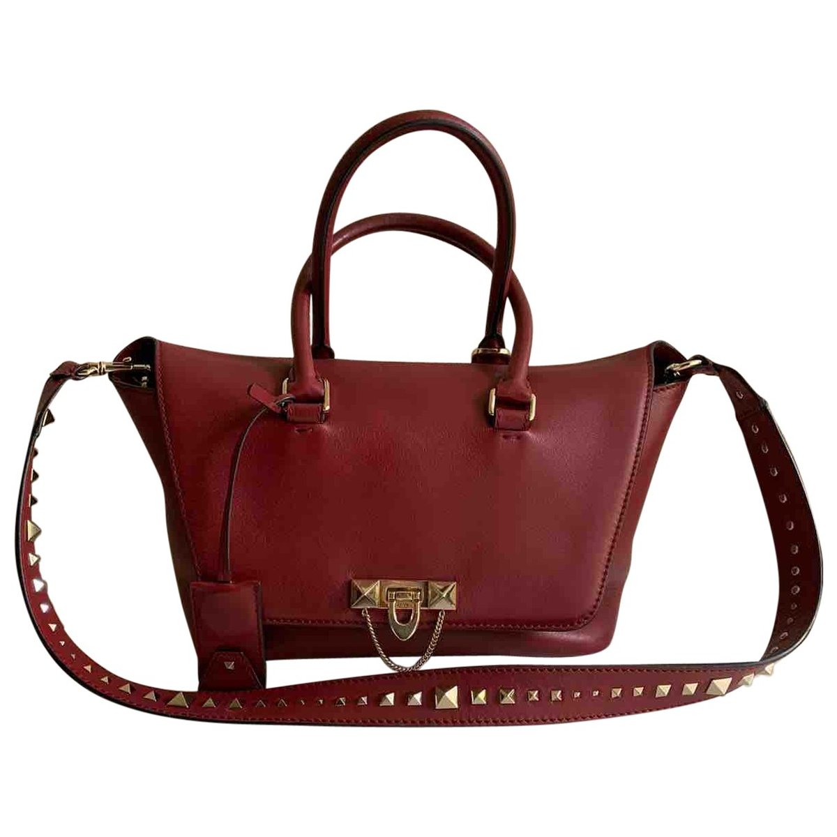 Demilune leather handbag