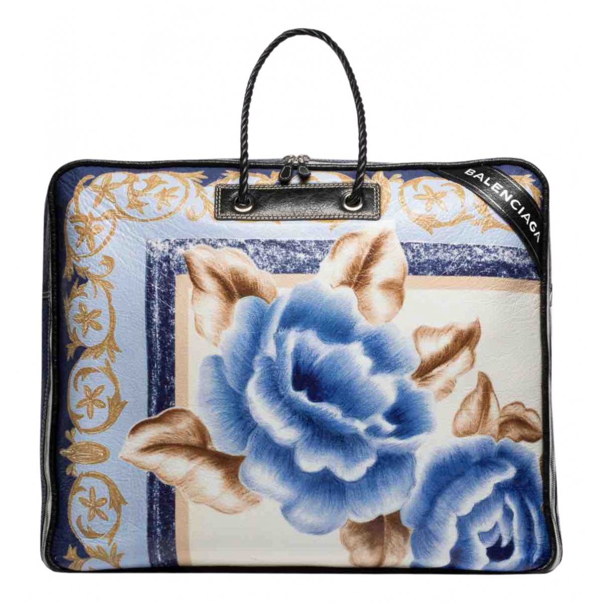 Blanket leather tote